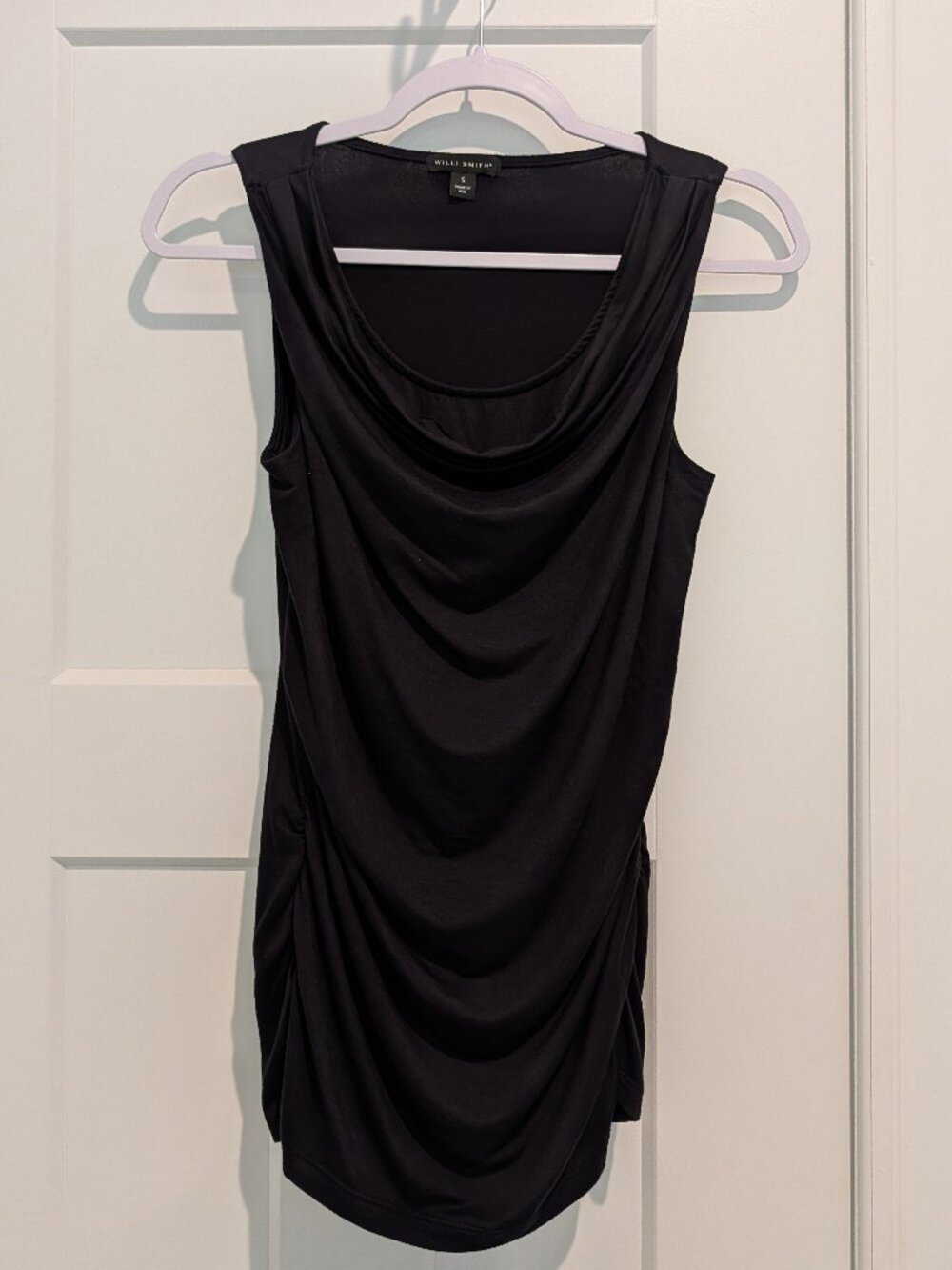 Willi Smith Draped Cowl Neck Sleeveless Tank - Size S